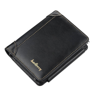 Men's PU Leather Card Holder Solid Pattern Hasp Closure Wallets