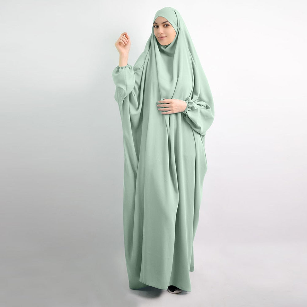 Women's Arabian Polyester Full Sleeve Muslim Abaya Hijab Dress