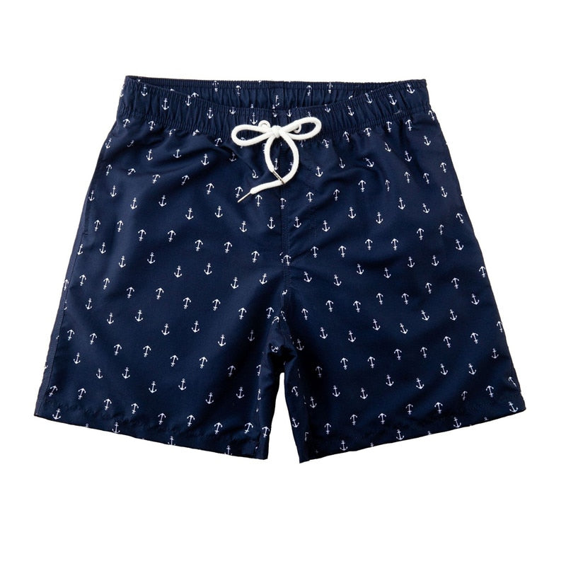 Men's Polyester Quick Dry Swimwear Printed Pattern Shorts