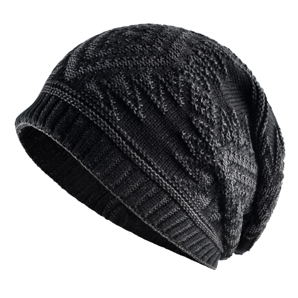 Men's Acrylic Skullies Beanies Knitted Diamond Hip Hop Winter Cap