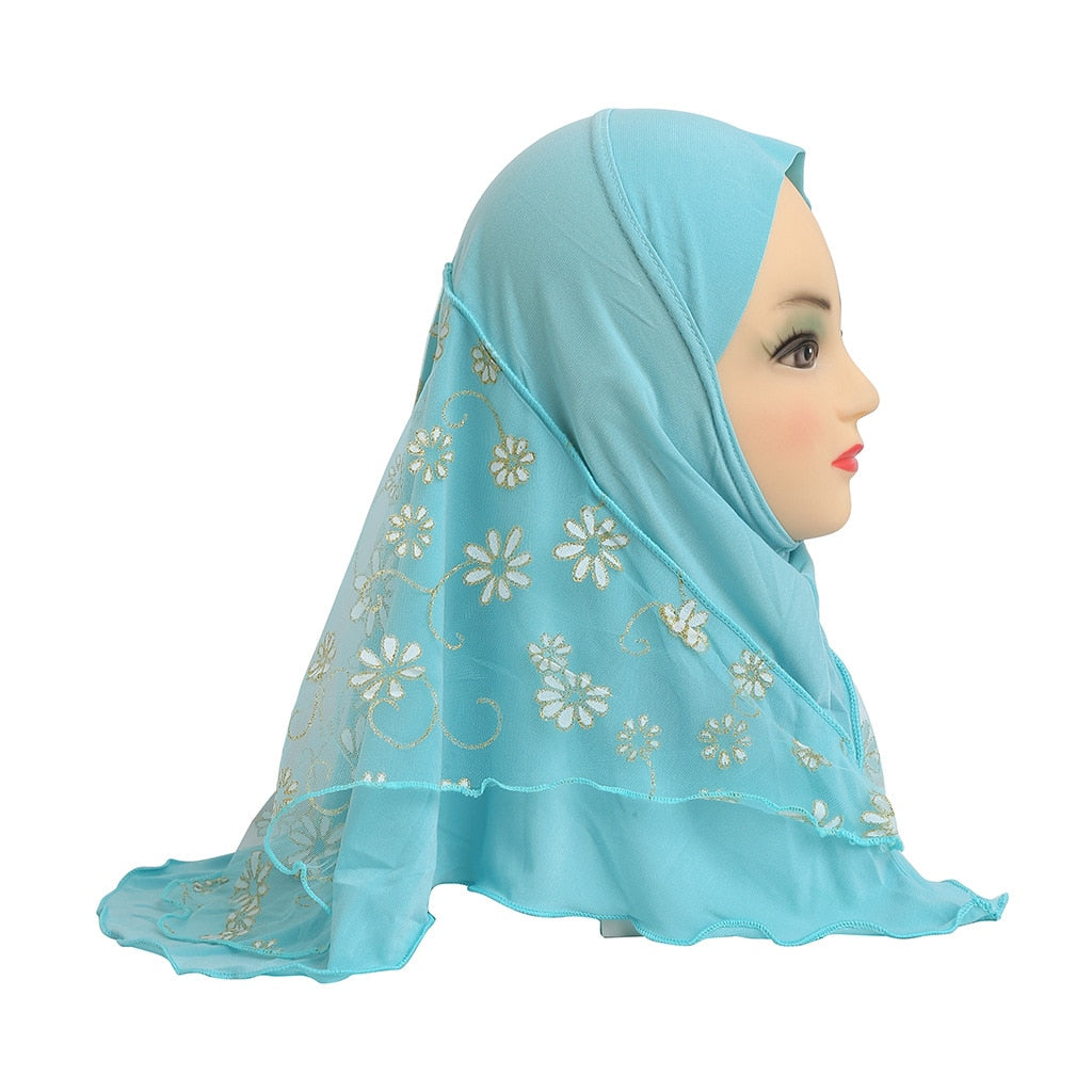 Women's Arabian Cotton Long Neck Wrap Chiffon Hijabs Scarfs