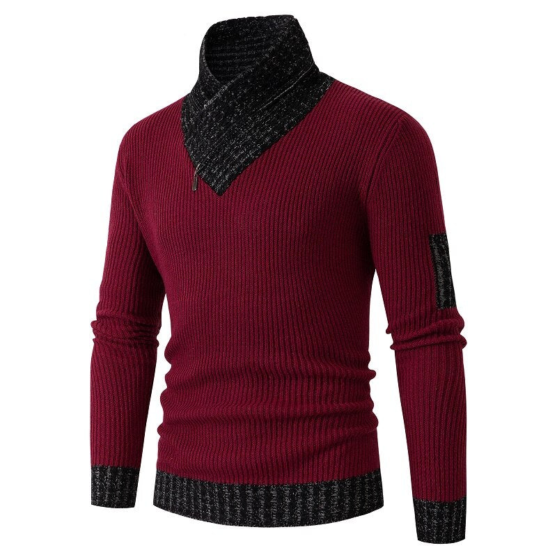 Men's Acrylic Turtleneck Full Sleeves Knitted Casual Wear Sweater