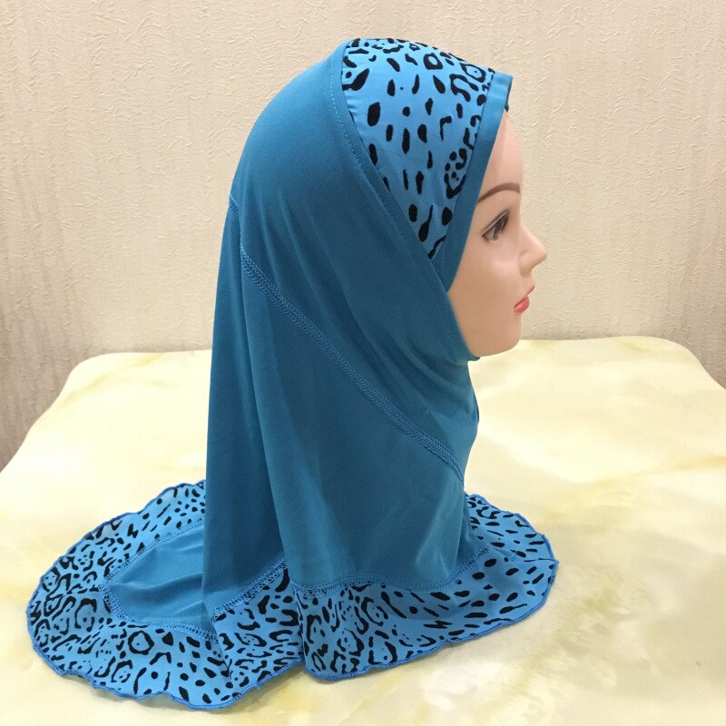 Women's Arabian Polyester Headwear Leopard Printed Hijabs