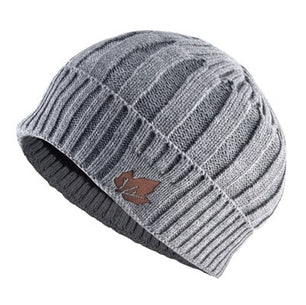 Men's Polyester Skullies Beanies Winter Knitted Pattern Wool Cap