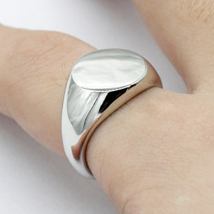 Men's 100% 925 Sterling Silver Square Pattern Trendy Elegant Ring