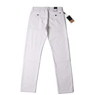 Men's Cotton Mid Waist Zipper Fly Closure Plain Casual Wear Pants