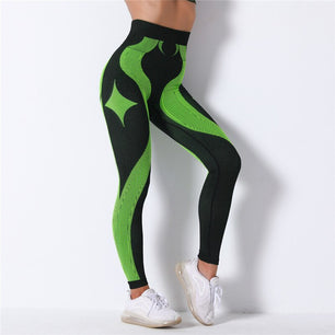 Women's Spandex High Waist Ankle-Length Solid Pattern Leggings