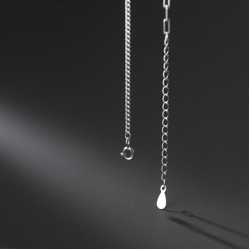 Men's 100% 925 Sterling Silver Link Chain Elegant Necklaces