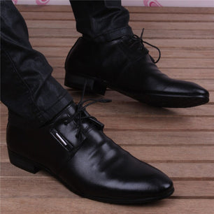 Men's Pointed Toe Lace Up Closure Wedding Formal Wedding Shoes