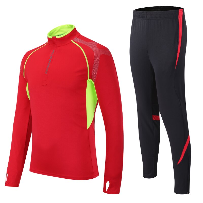 Men's Long Sleeve Zipper Jacket With Legging Workout Set