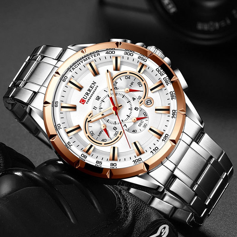 Men's Stainless Steel Mechanical Waterproof Elegant Wrist Watch