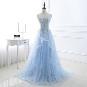 Women's Polyester Sweetheart Neck Off-Shoulder Prom Dresses