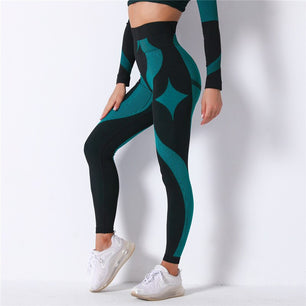 Women's Spandex High Waist Ankle-Length Solid Pattern Leggings