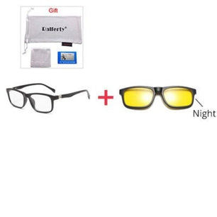 Kid's Acetate Frame TAC Lens Magnetic Clip On Optic Sunglasses