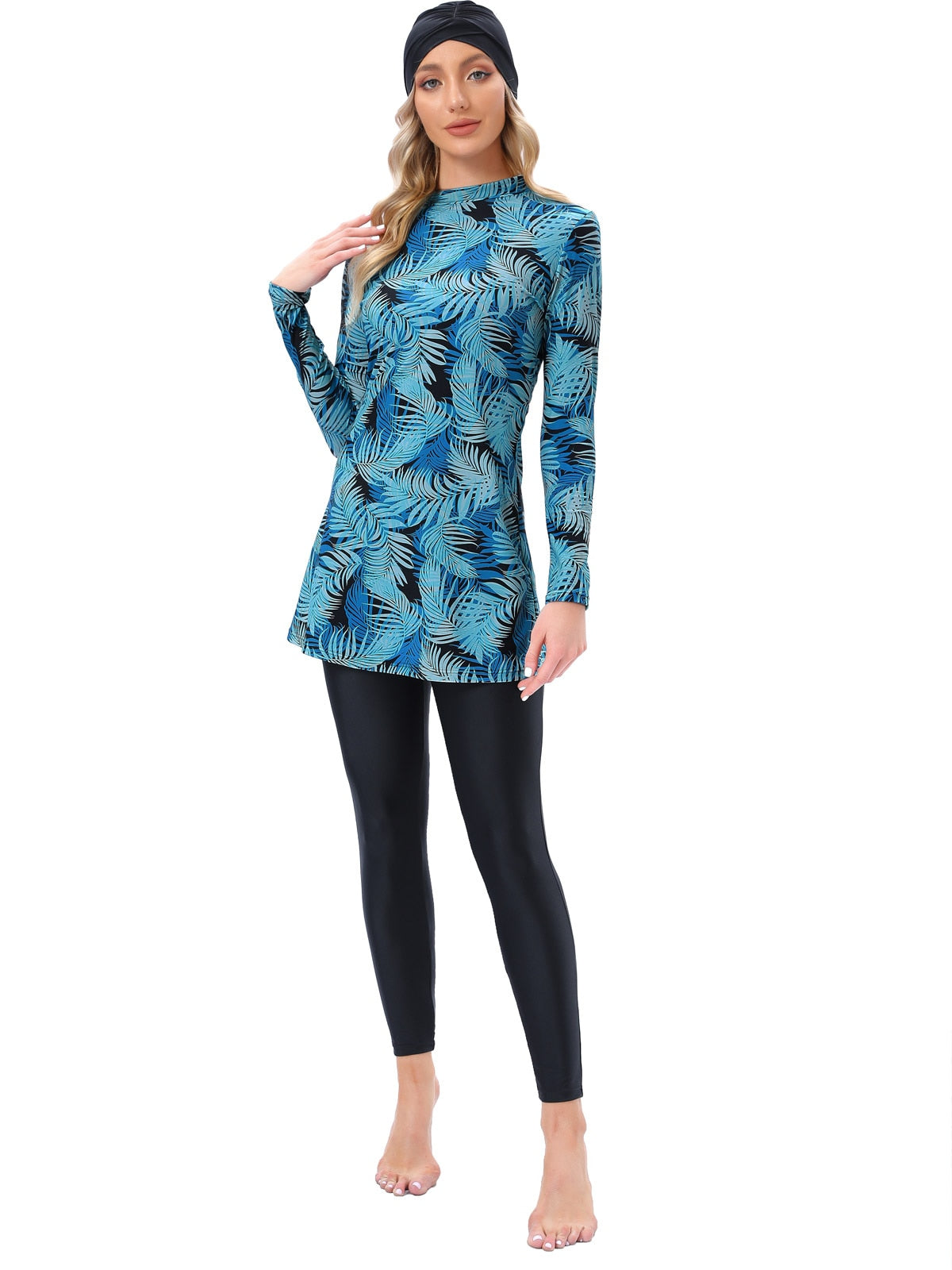 Women's Arabian Spandex Full Sleeves Printed Swimwear