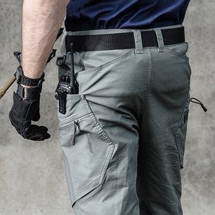 Men's Polyester Mid Waist Zipper Fly Closure Plain Casual Pants