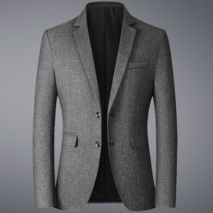 Men's Polyester Single Breasted Flap Pocket Causal Suits Blazers