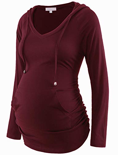 Women's Cotton V-Neck Full Sleeve Maternity Casual Sweatshirt