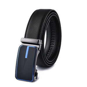 Men's Cowskin Automatic Metal Buckle Luxury Solid Pattern Belt