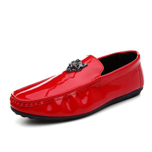 Men's Square Toe Artificial PU Slip-On Closure Breathable Shoes