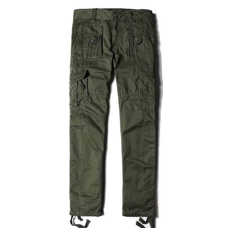 Men's Polyester Mid Waist Zipper Fly Closure Casual Trousers
