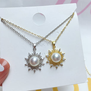 Women's Gold Filled Freshwater Pearl Vintage Round Necklace