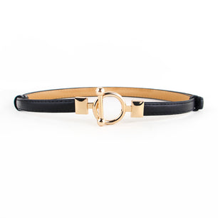 Women's PU Leather Alloy Buckle Thin Adjustable Trendy Belts