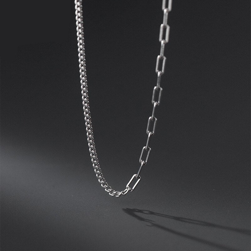 Men's 100% 925 Sterling Silver Link Chain Elegant Necklaces