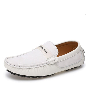 Men's Square Toe Genuine Leather Slip-On Closure Breathable Shoes