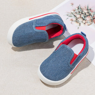 Kid's Canvas Anti-Slippery Round Toe Slip-On Closure Casual Shoes