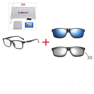 Kid's Acetate Frame TAC Lens Magnetic Clip On Optic Sunglasses