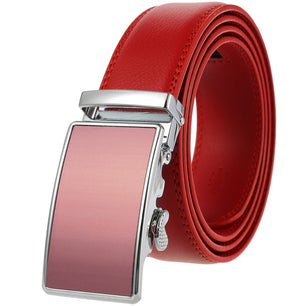 Men's Cowskin Automatic Metal Buckle Luxury Solid Strap Belt