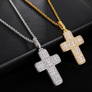 Men's Copper Cubic Zircon Link Chain Trendy Hip Hop Necklace