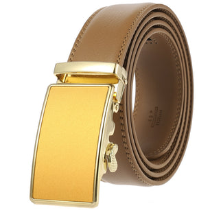 Men's Cowskin Automatic Metal Buckle Luxury Solid Strap Belt