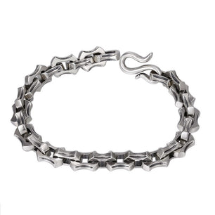 Men's 100% 925 Sterling Silver Ethnic Geometric Pattern Bracelet
