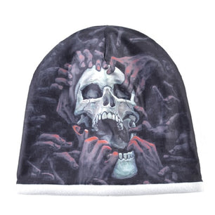 Men's Polyester Skullies Beanies Casual Printed Hip Hop Cap