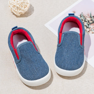 Kid's Canvas Anti-Slippery Round Toe Slip-On Closure Casual Shoes