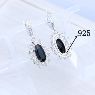 Women's 100% 925 Sterling Silver Cubic Zirconia Drop Earrings