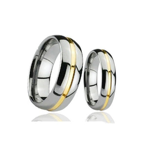 Men's Metal Tungsten Round Shaped Trendy Engagement Party Ring