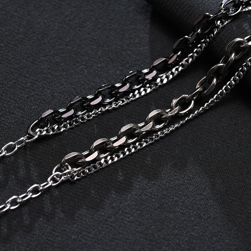 Men's Stainless Steel Link Chain Lobster Clasp Elegant Bracelet