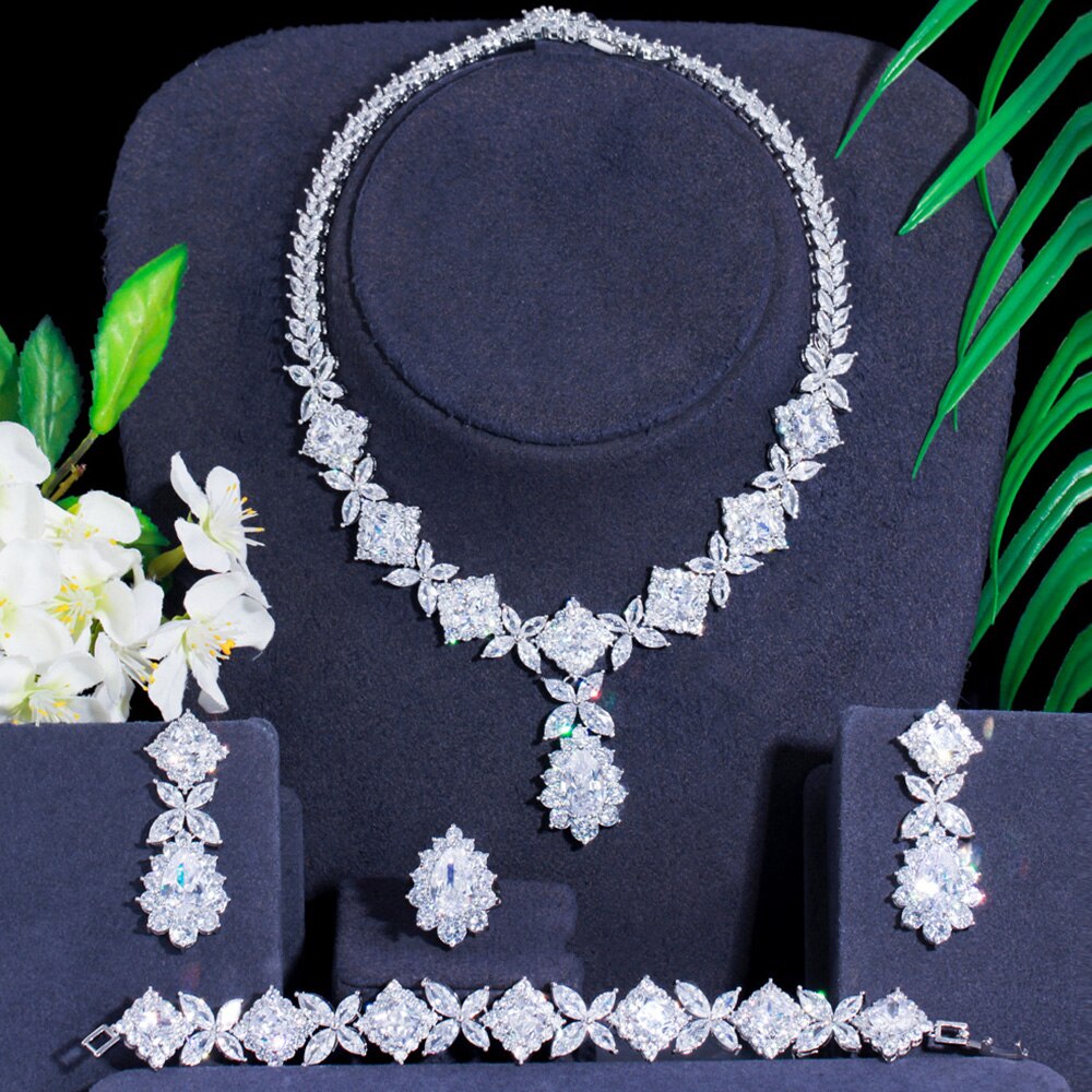 Women's Copper Cubic Zirconia Vintage Luxurious Jewelry Sets