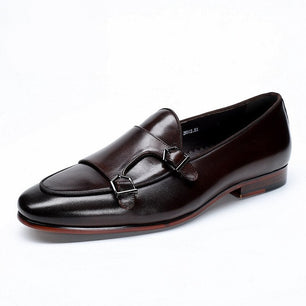 Men's Genuine Leather Round Toe Slip-On Closure Casual Shoes