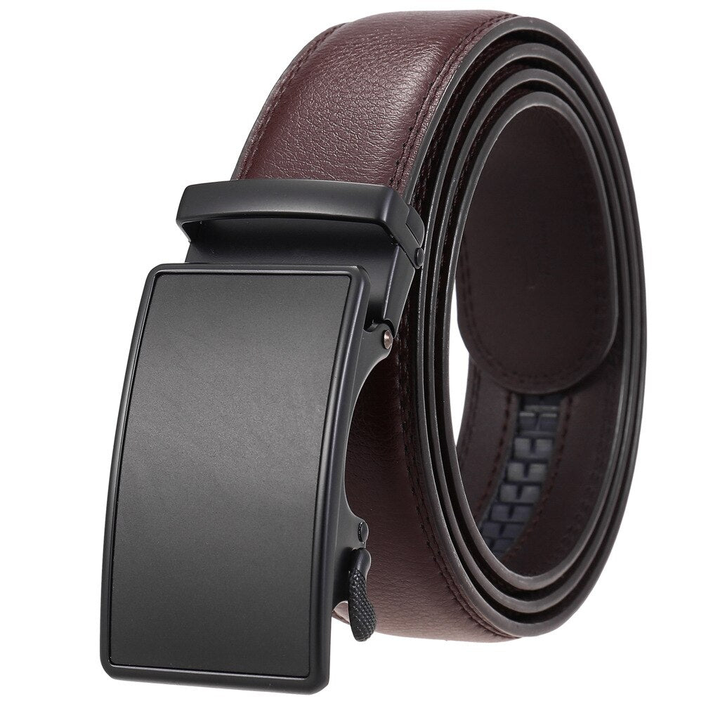 Men's Cowskin Automatic Metal Buckle Luxury Solid Strap Belt