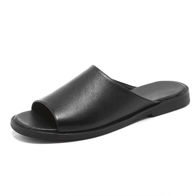 Men's PU Leather Outdoor Casual Plain Pattern Beach Slippers