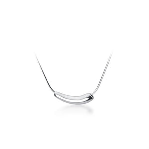 Women's 925 Sterling Silver Link Chain Geometric Pendant Necklace