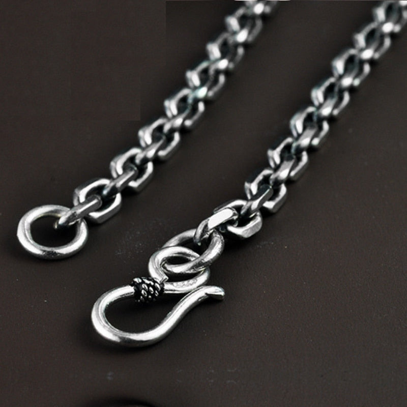 Men's 100% 925 Sterling Silver Classic Round Link Chain Necklace