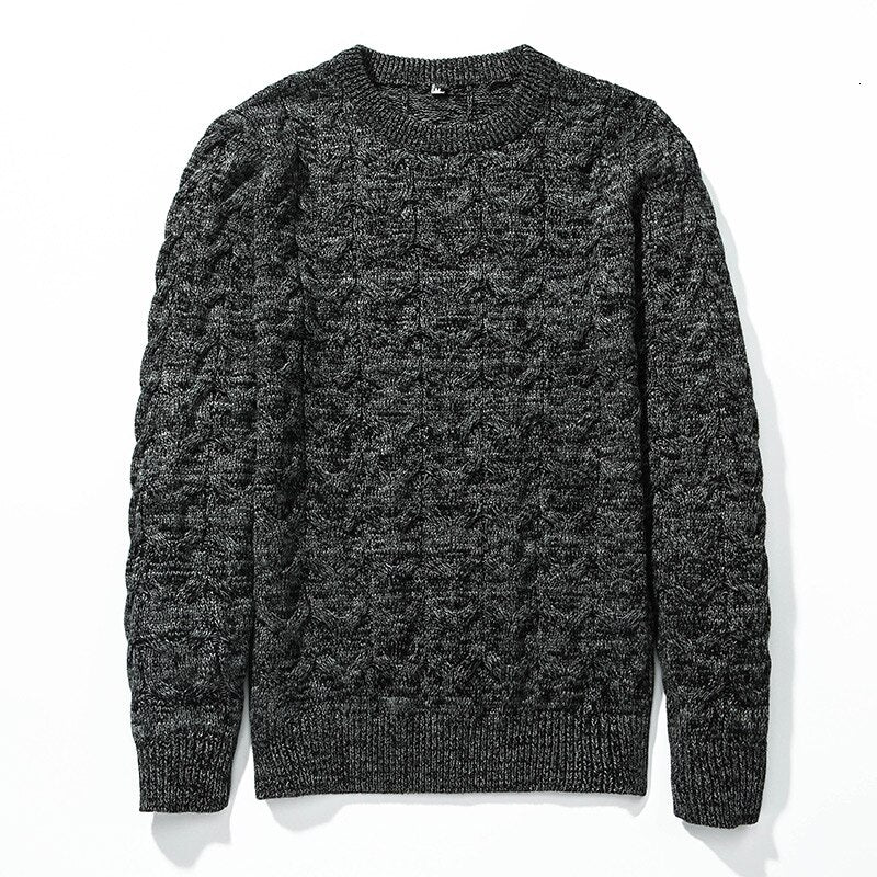 Men's O-Neck Cotton Full Sleeve Pullovers Knitted Winter Sweater