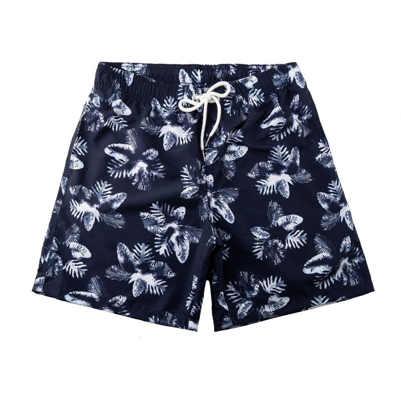 Men's Polyester Quick Dry Swimwear Printed Pattern Shorts