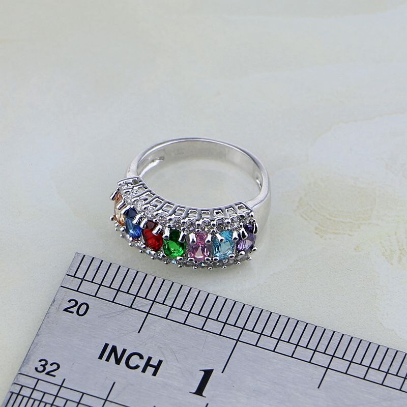 Women's 100% 925 Sterling Silver Zircon Trendy Wedding Ring