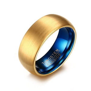 Men's 100% Tungsten Thin Round Pattern Wedding Ring